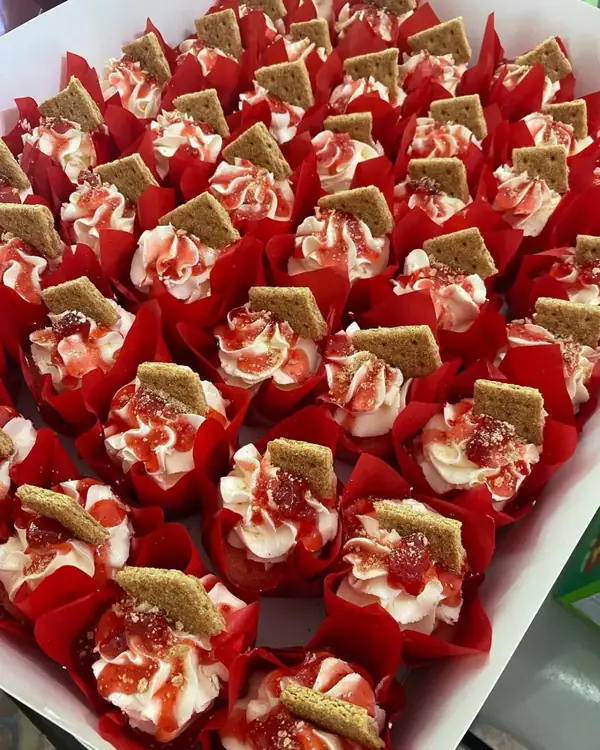 Jumbo Strawberry Cheesecake Stuffed Cupcake